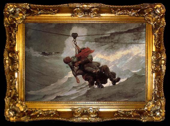 framed  Winslow Homer Lifeline, ta009-2